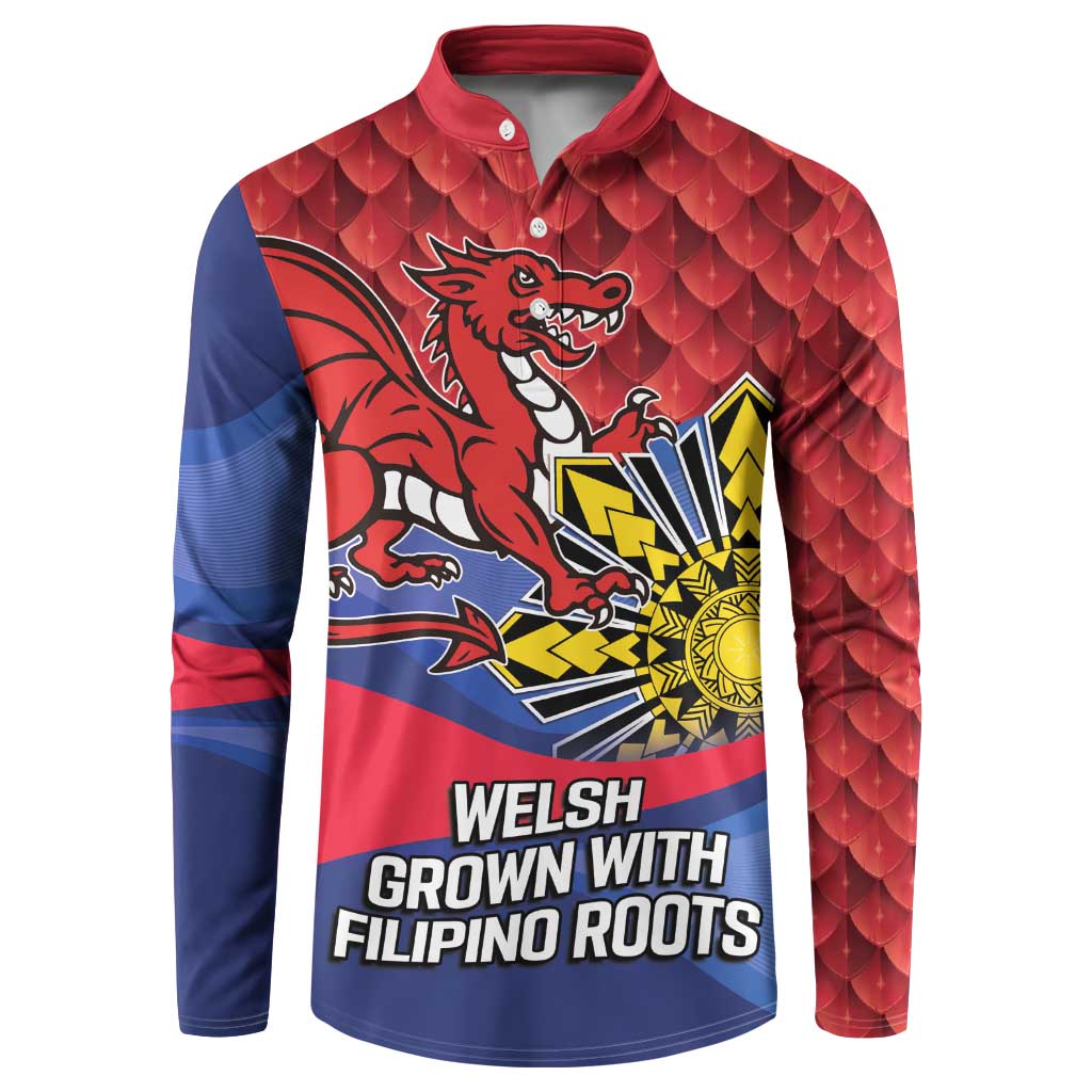 Personalized Welsh Grown With Filipino Roots Button Sweatshirt