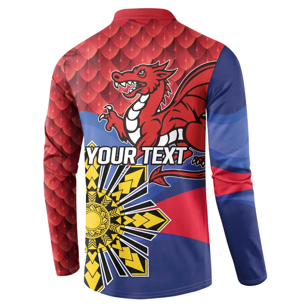 Personalized Welsh Grown With Filipino Roots Button Sweatshirt