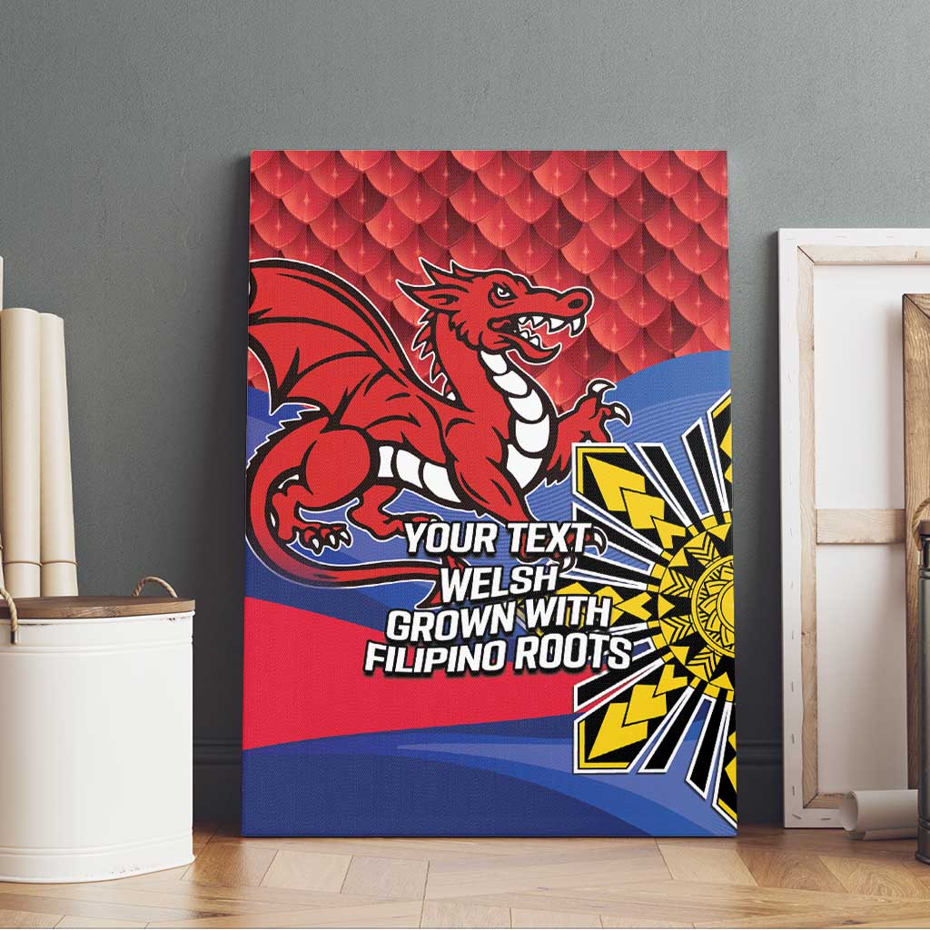 Personalized Welsh Grown With Filipino Roots Canvas Wall Art