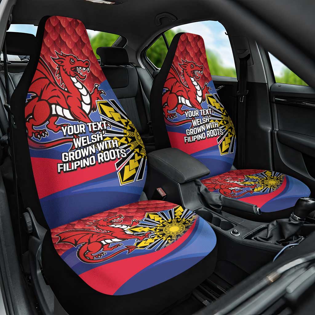 Personalized Welsh Grown With Filipino Roots Car Seat Cover