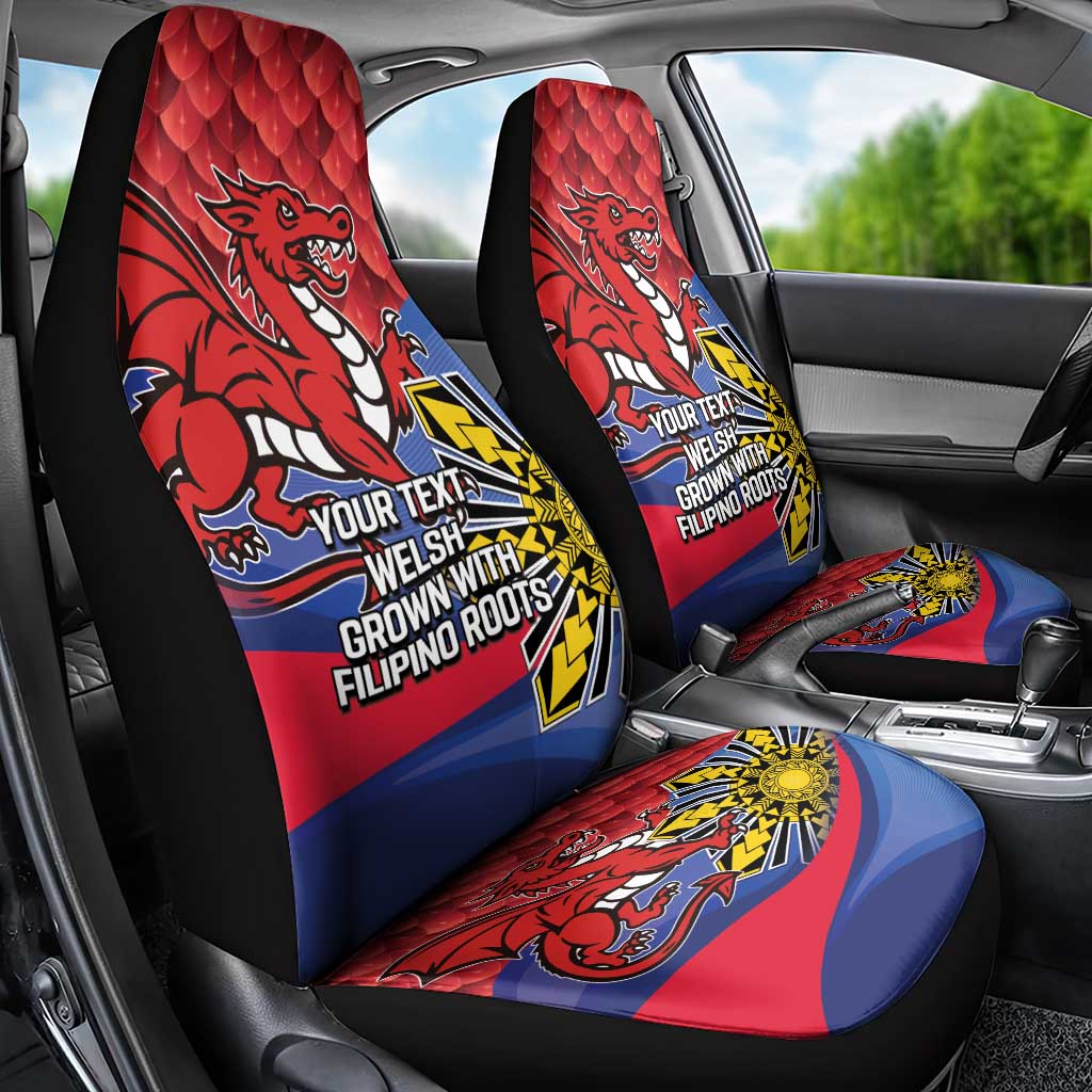 Personalized Welsh Grown With Filipino Roots Car Seat Cover