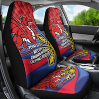 Personalized Welsh Grown With Filipino Roots Car Seat Cover