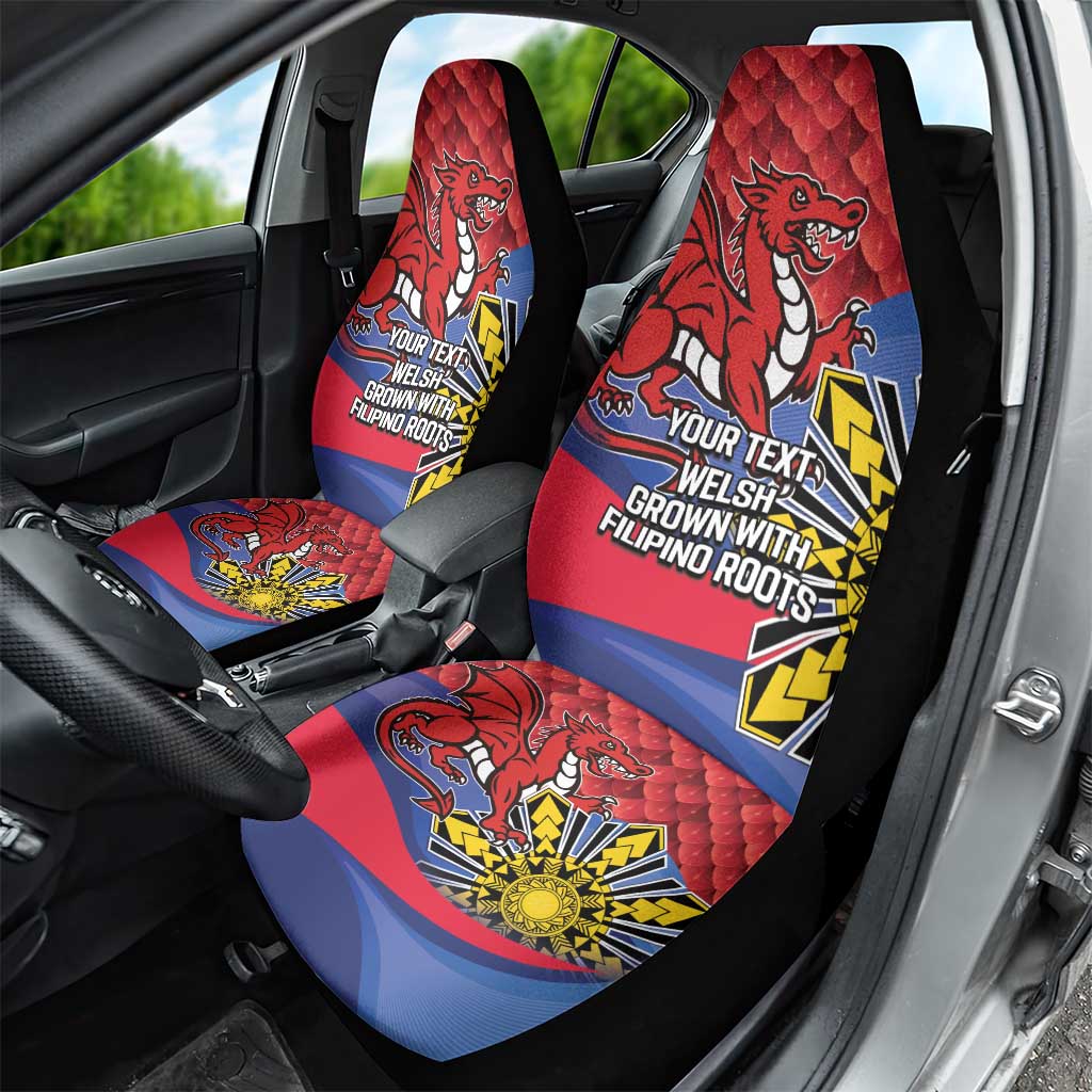 Personalized Welsh Grown With Filipino Roots Car Seat Cover