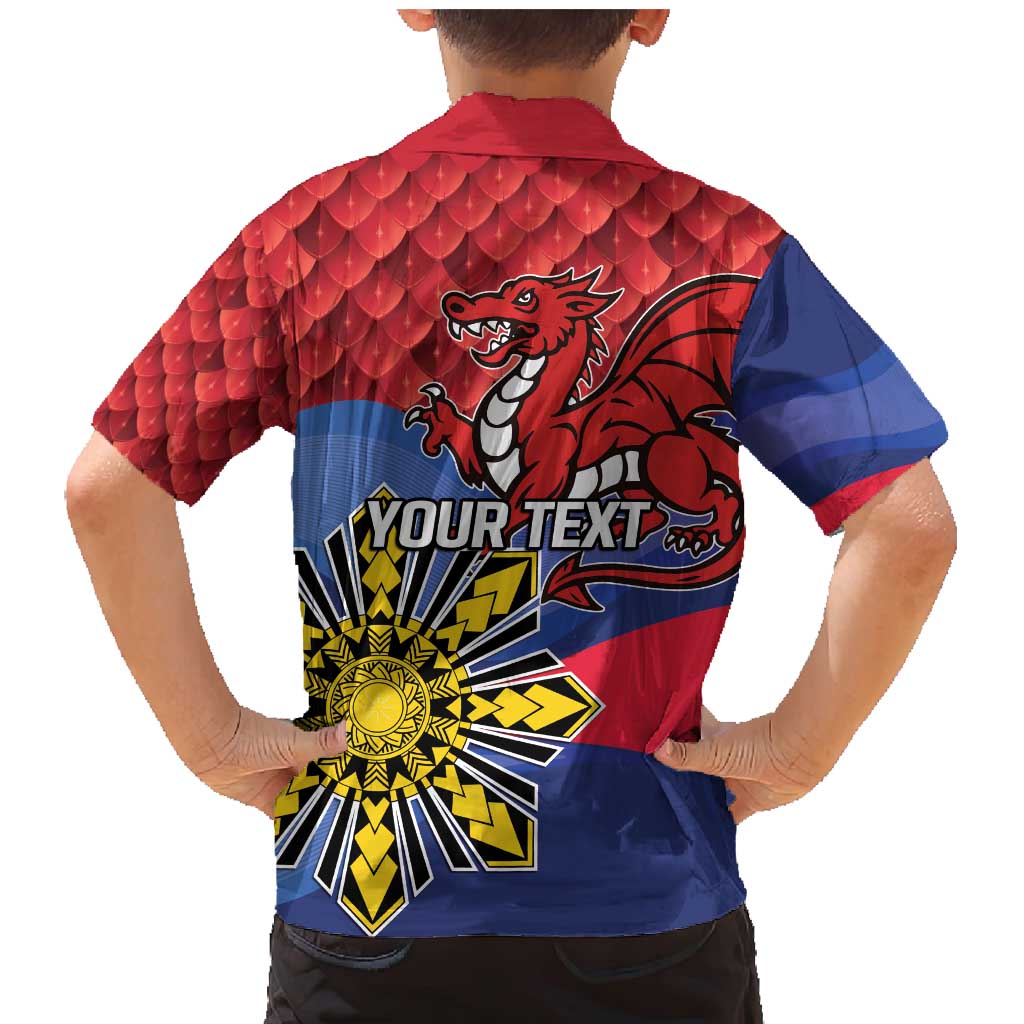 Personalized Welsh Grown With Filipino Roots Family Matching Mermaid Dress and Hawaiian Shirt