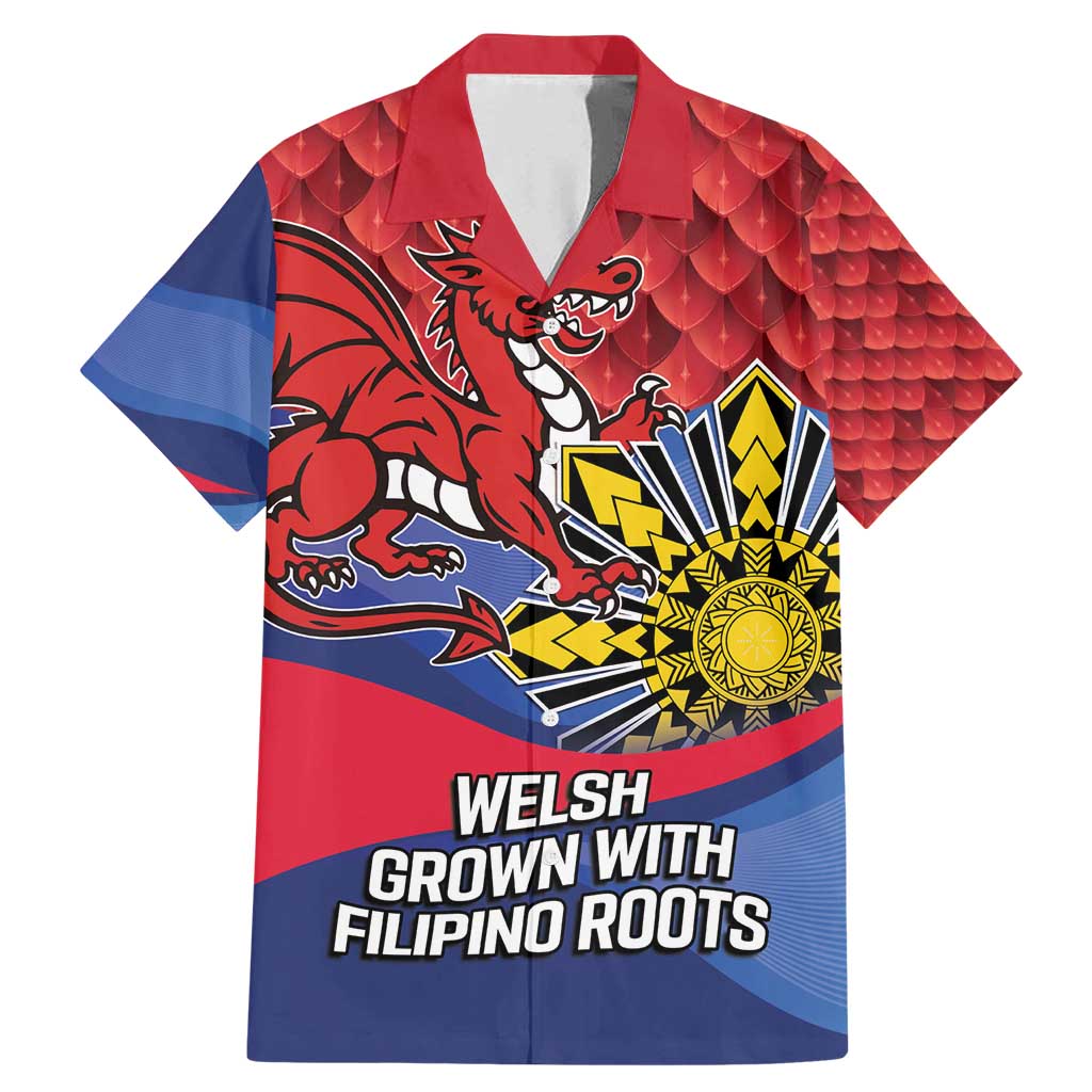 Personalized Welsh Grown With Filipino Roots Family Matching Mermaid Dress and Hawaiian Shirt