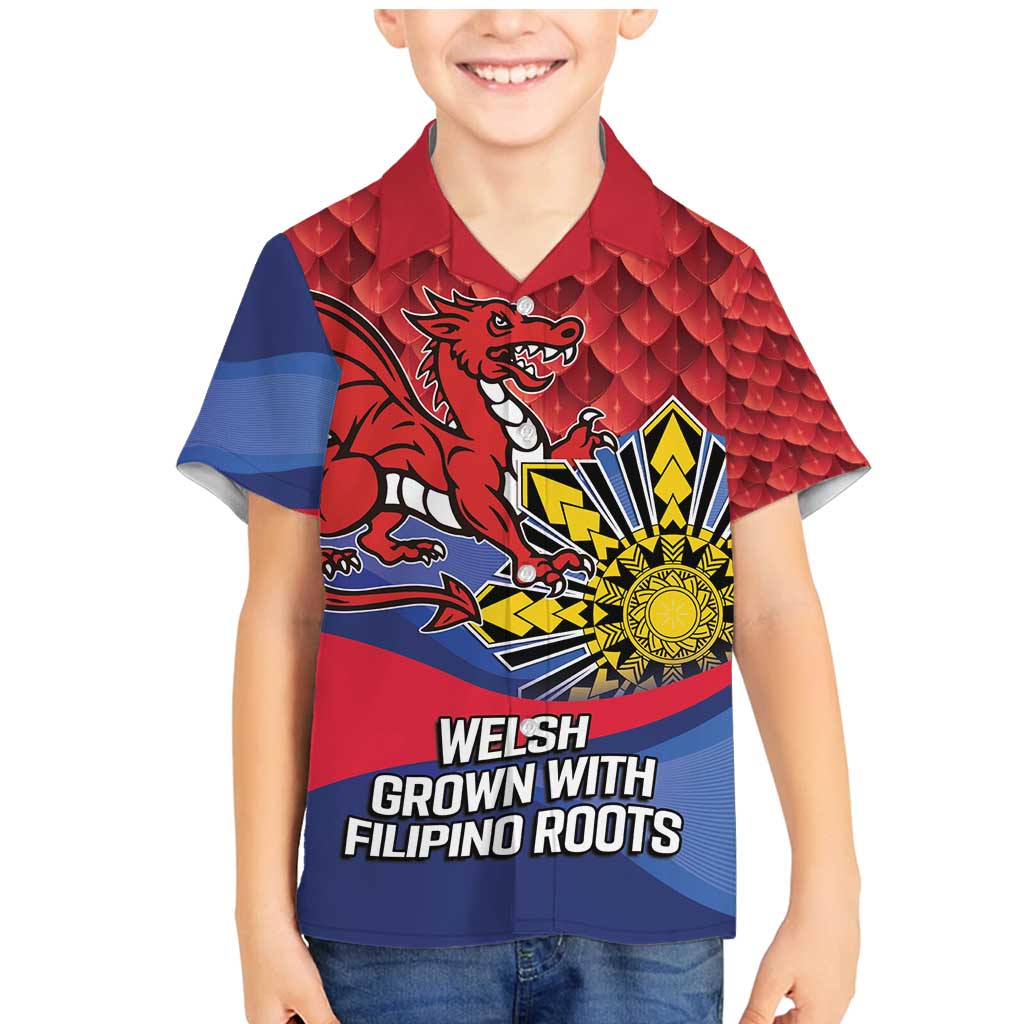 Personalized Welsh Grown With Filipino Roots Family Matching Mermaid Dress and Hawaiian Shirt
