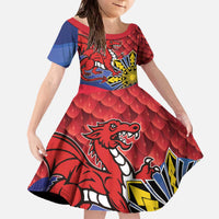 Personalized Welsh Grown With Filipino Roots Family Matching Off The Shoulder Long Sleeve Dress and Hawaiian Shirt