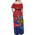 Personalized Welsh Grown With Filipino Roots Family Matching Off Shoulder Maxi Dress and Hawaiian Shirt