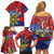 Personalized Welsh Grown With Filipino Roots Family Matching Off Shoulder Short Dress and Hawaiian Shirt