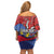 Personalized Welsh Grown With Filipino Roots Family Matching Off Shoulder Short Dress and Hawaiian Shirt