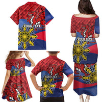 Personalized Welsh Grown With Filipino Roots Family Matching Puletasi and Hawaiian Shirt