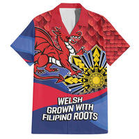 Personalized Welsh Grown With Filipino Roots Family Matching Puletasi and Hawaiian Shirt