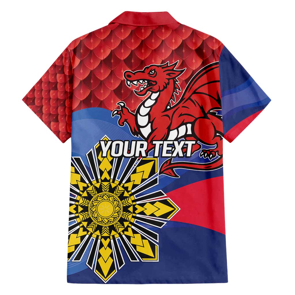 Personalized Welsh Grown With Filipino Roots Family Matching Puletasi and Hawaiian Shirt