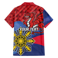 Personalized Welsh Grown With Filipino Roots Family Matching Puletasi and Hawaiian Shirt