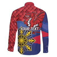 Personalized Welsh Grown With Filipino Roots Family Matching Puletasi and Hawaiian Shirt