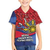 Personalized Welsh Grown With Filipino Roots Family Matching Puletasi and Hawaiian Shirt