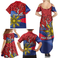 Personalized Welsh Grown With Filipino Roots Family Matching Summer Maxi Dress and Hawaiian Shirt