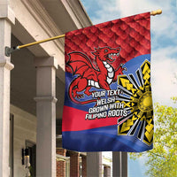 Personalized Welsh Grown With Filipino Roots Garden Flag