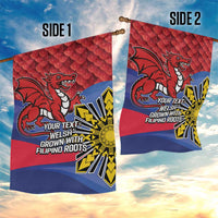 Personalized Welsh Grown With Filipino Roots Garden Flag