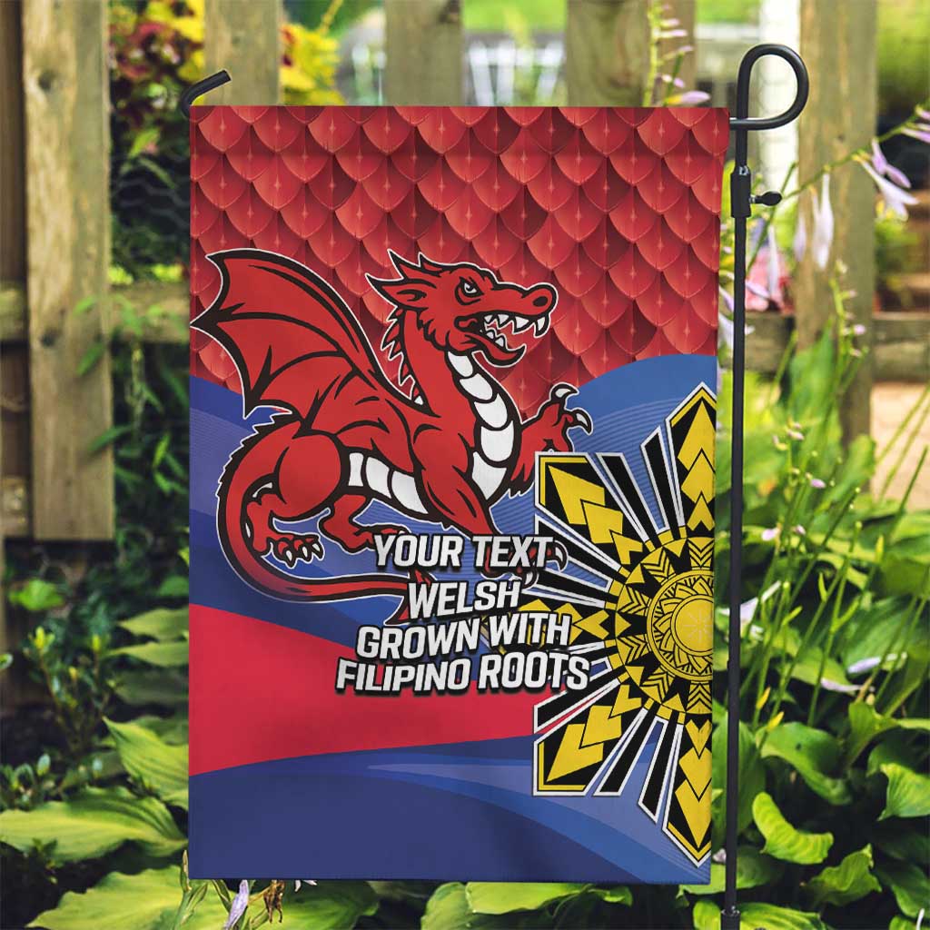 Personalized Welsh Grown With Filipino Roots Garden Flag
