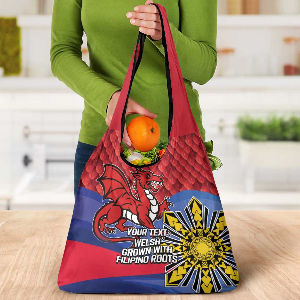Personalized Welsh Grown With Filipino Roots Grocery Bag