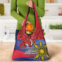 Personalized Welsh Grown With Filipino Roots Grocery Bag