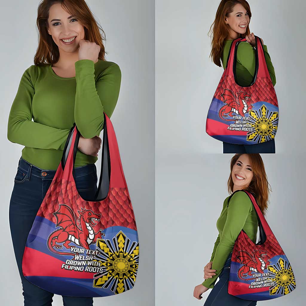 Personalized Welsh Grown With Filipino Roots Grocery Bag
