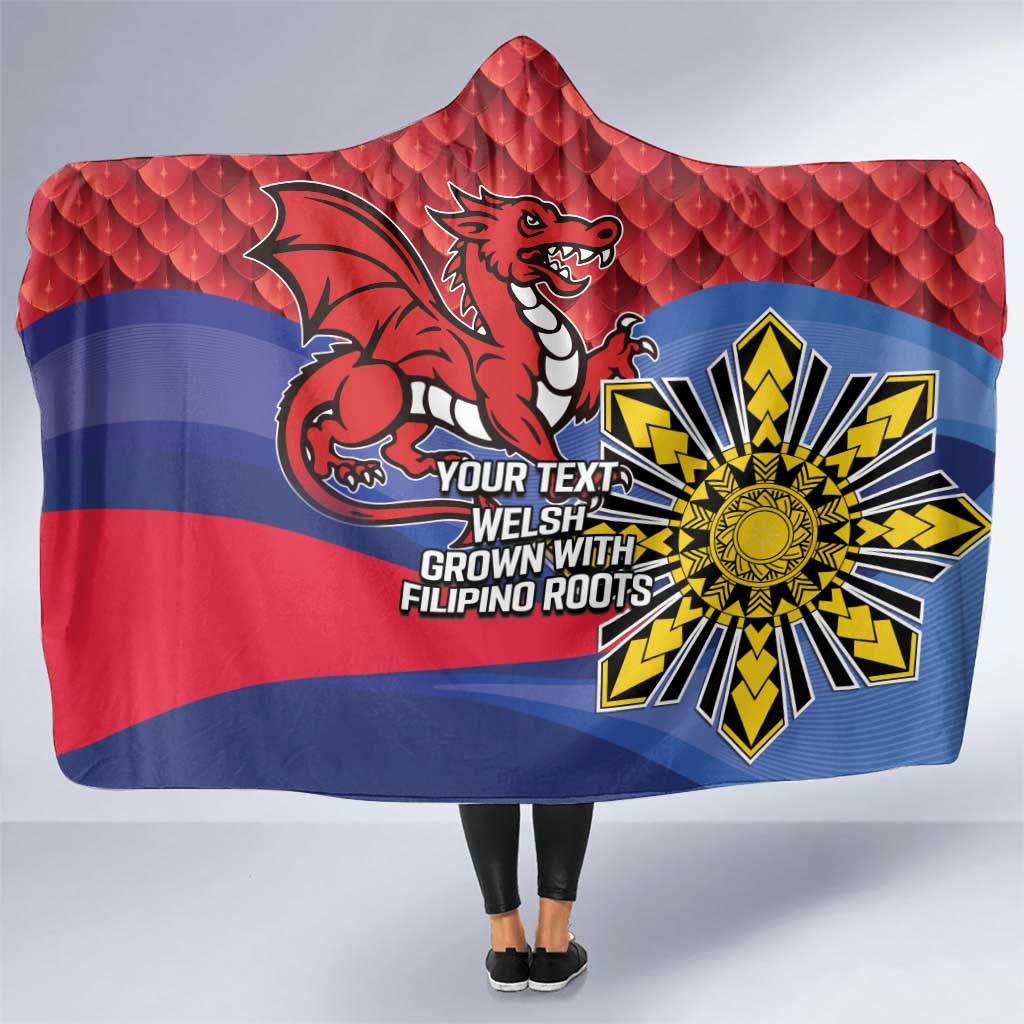 Personalized Welsh Grown With Filipino Roots Hooded Blanket