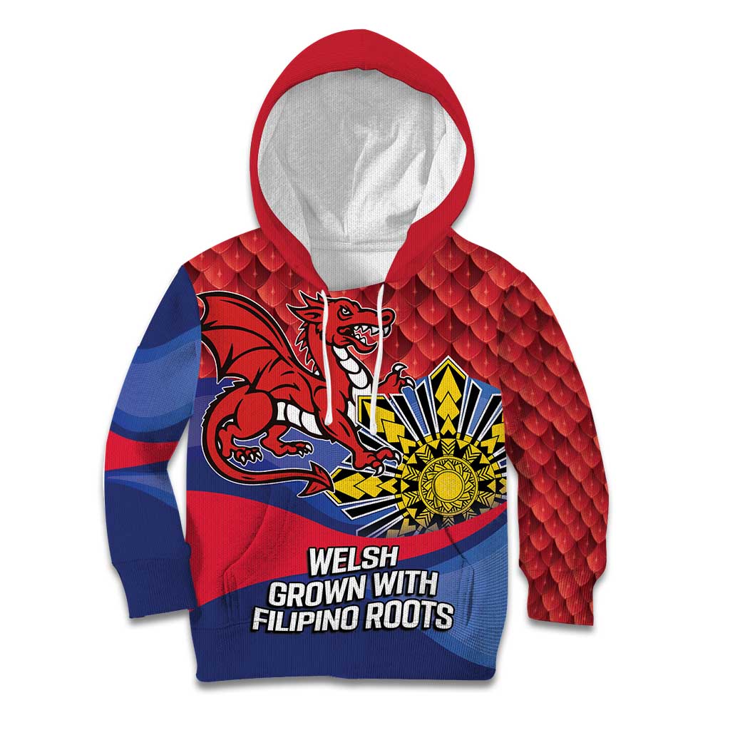 Personalized Welsh Grown With Filipino Roots Kid Hoodie