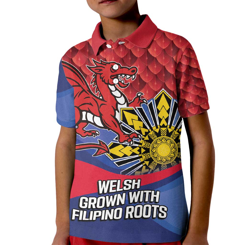 Personalized Welsh Grown With Filipino Roots Kid Polo Shirt