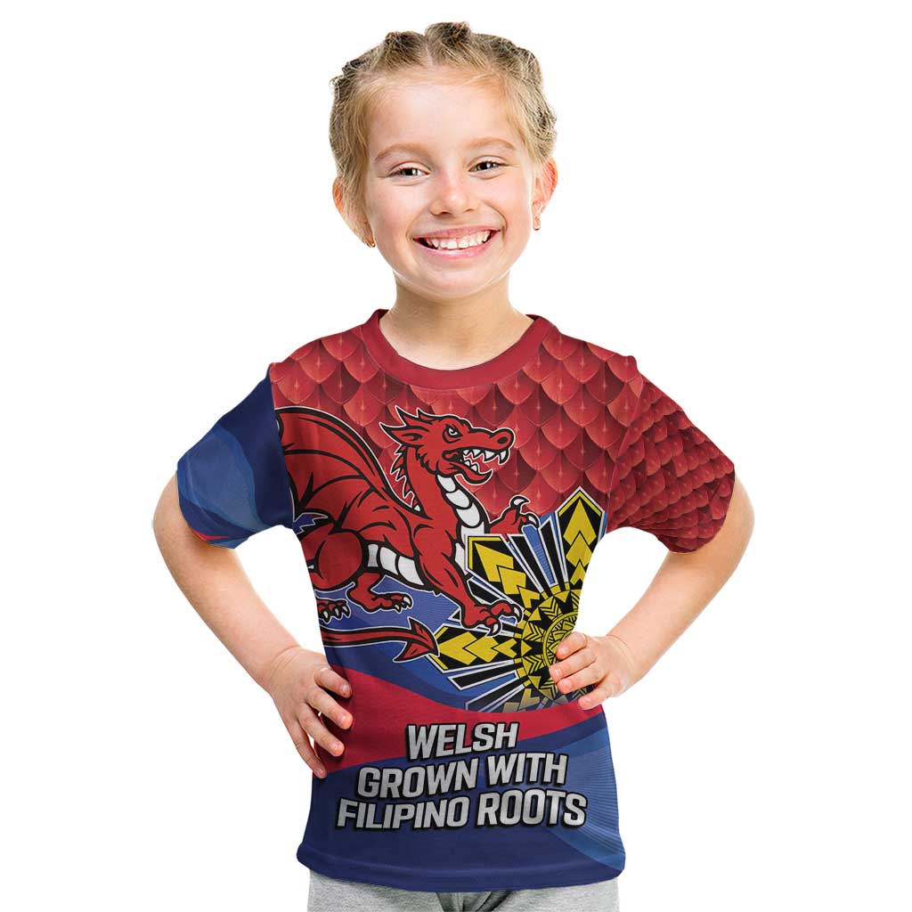 Personalized Welsh Grown With Filipino Roots Kid T Shirt