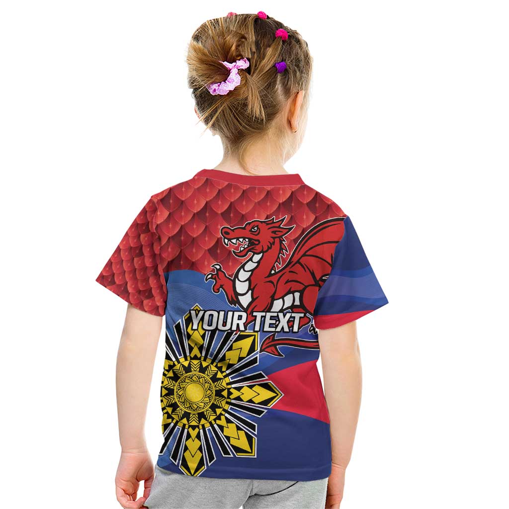 Personalized Welsh Grown With Filipino Roots Kid T Shirt