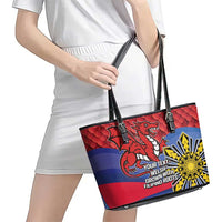 Personalized Welsh Grown With Filipino Roots Leather Tote Bag