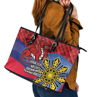 Personalized Welsh Grown With Filipino Roots Leather Tote Bag