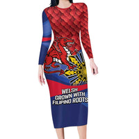 Personalized Welsh Grown With Filipino Roots Long Sleeve Bodycon Dress