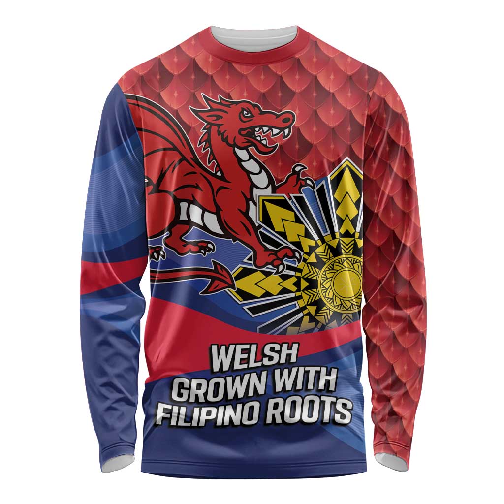 Personalized Welsh Grown With Filipino Roots Long Sleeve Shirt