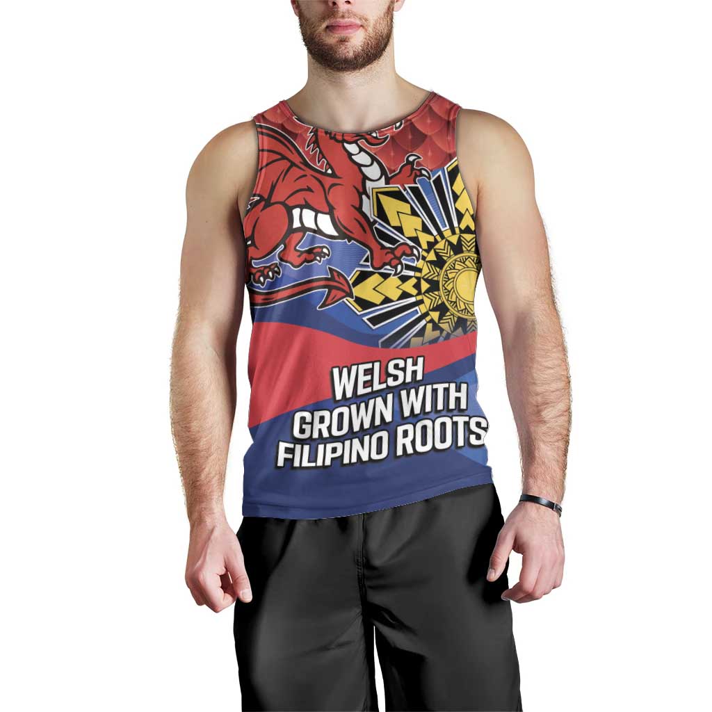 Personalized Welsh Grown With Filipino Roots Men Tank Top