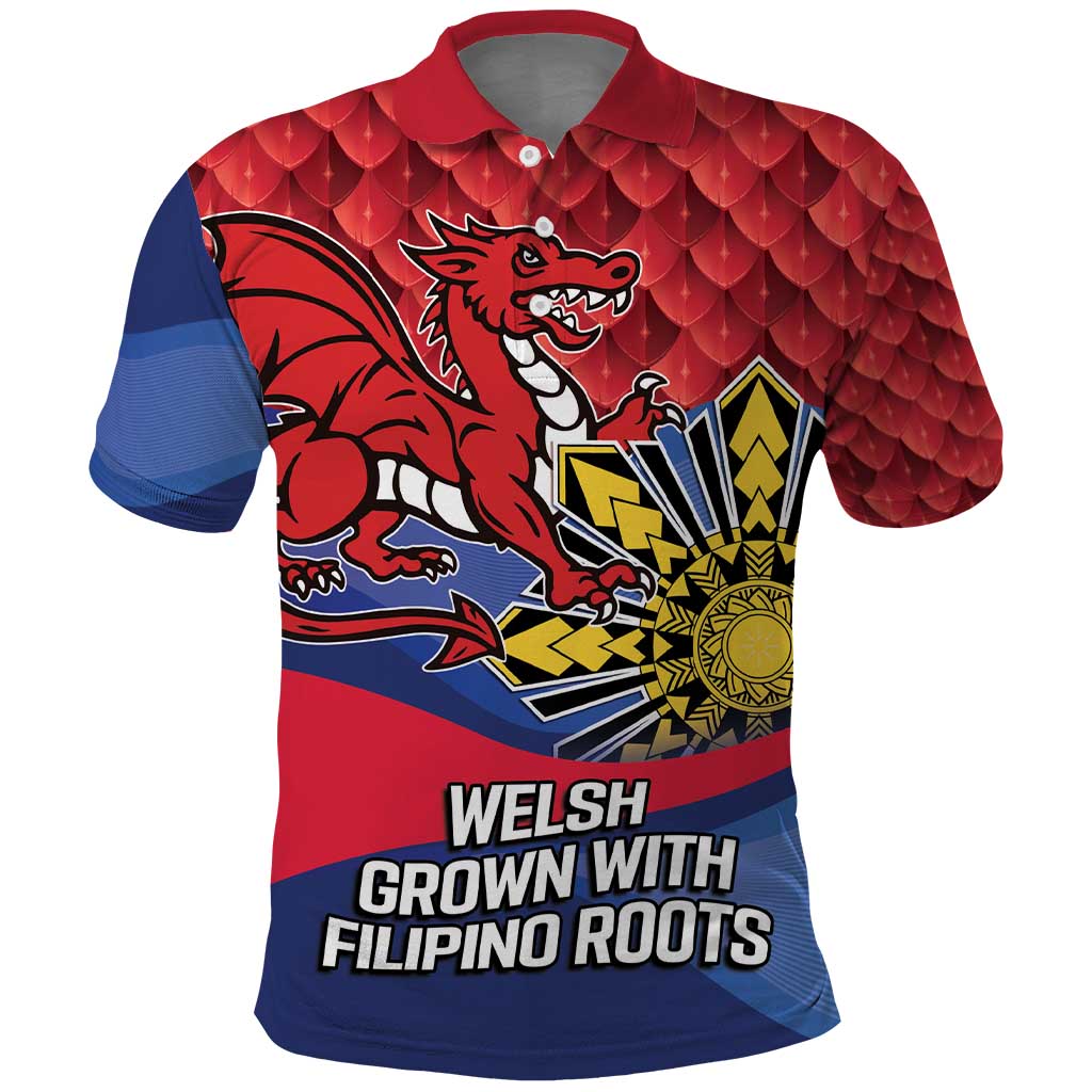 Personalized Welsh Grown With Filipino Roots Polo Shirt