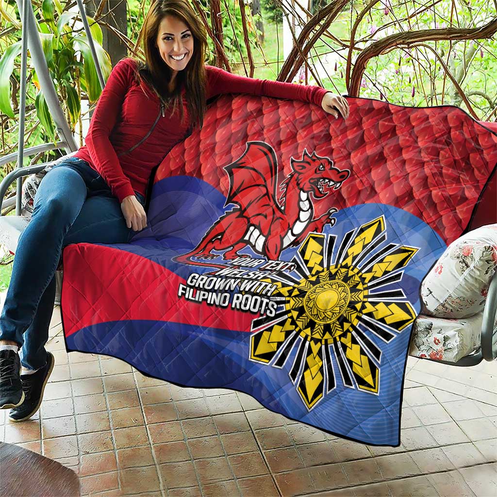 Personalized Welsh Grown With Filipino Roots Quilt