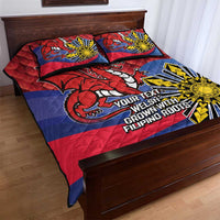 Personalized Welsh Grown With Filipino Roots Quilt Bed Set
