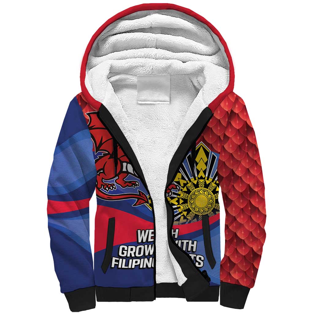 Personalized Welsh Grown With Filipino Roots Sherpa Hoodie