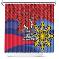 Personalized Welsh Grown With Filipino Roots Shower Curtain
