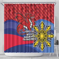 Personalized Welsh Grown With Filipino Roots Shower Curtain