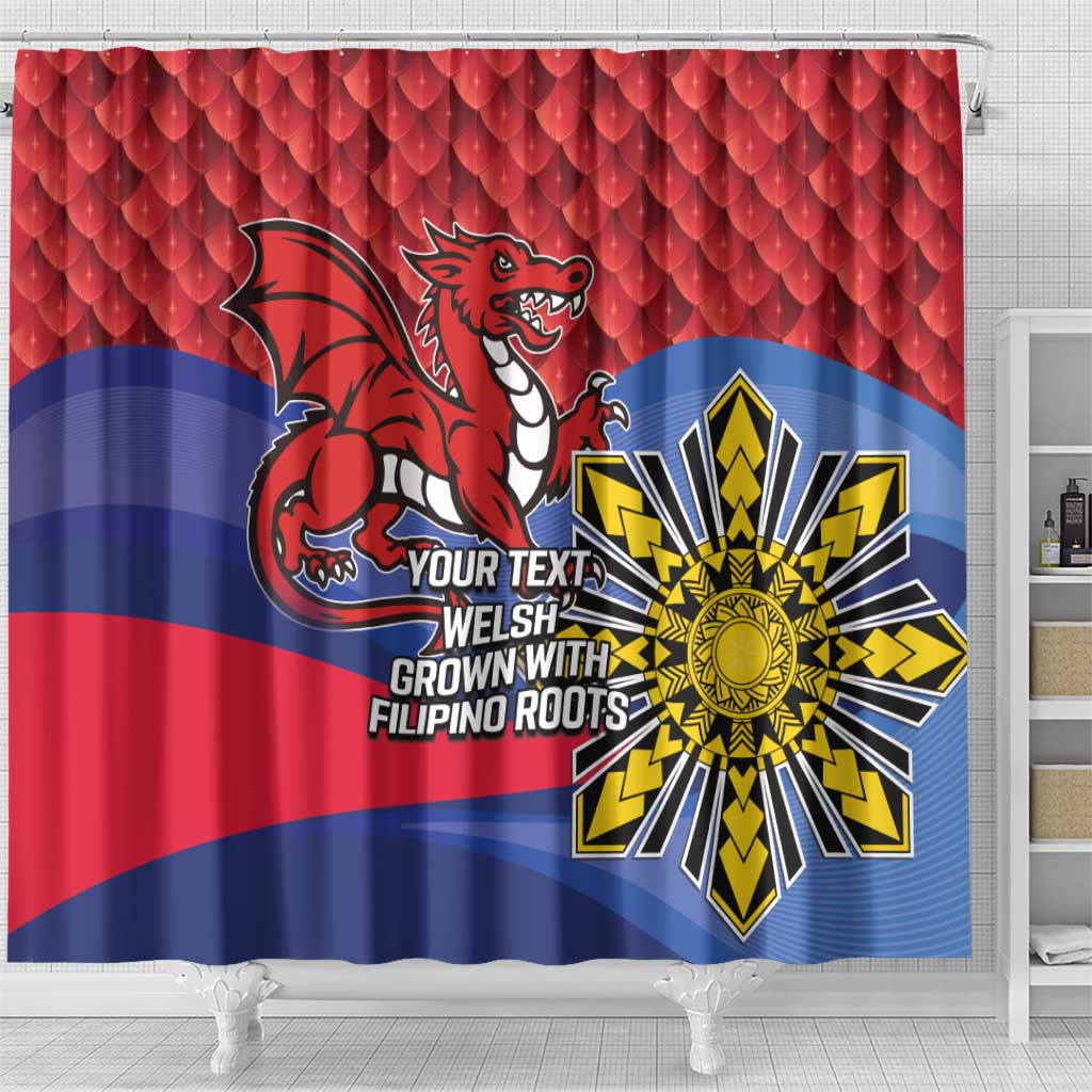 Personalized Welsh Grown With Filipino Roots Shower Curtain