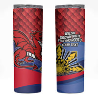 Personalized Welsh Grown With Filipino Roots Skinny Tumbler