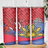 Personalized Welsh Grown With Filipino Roots Skinny Tumbler