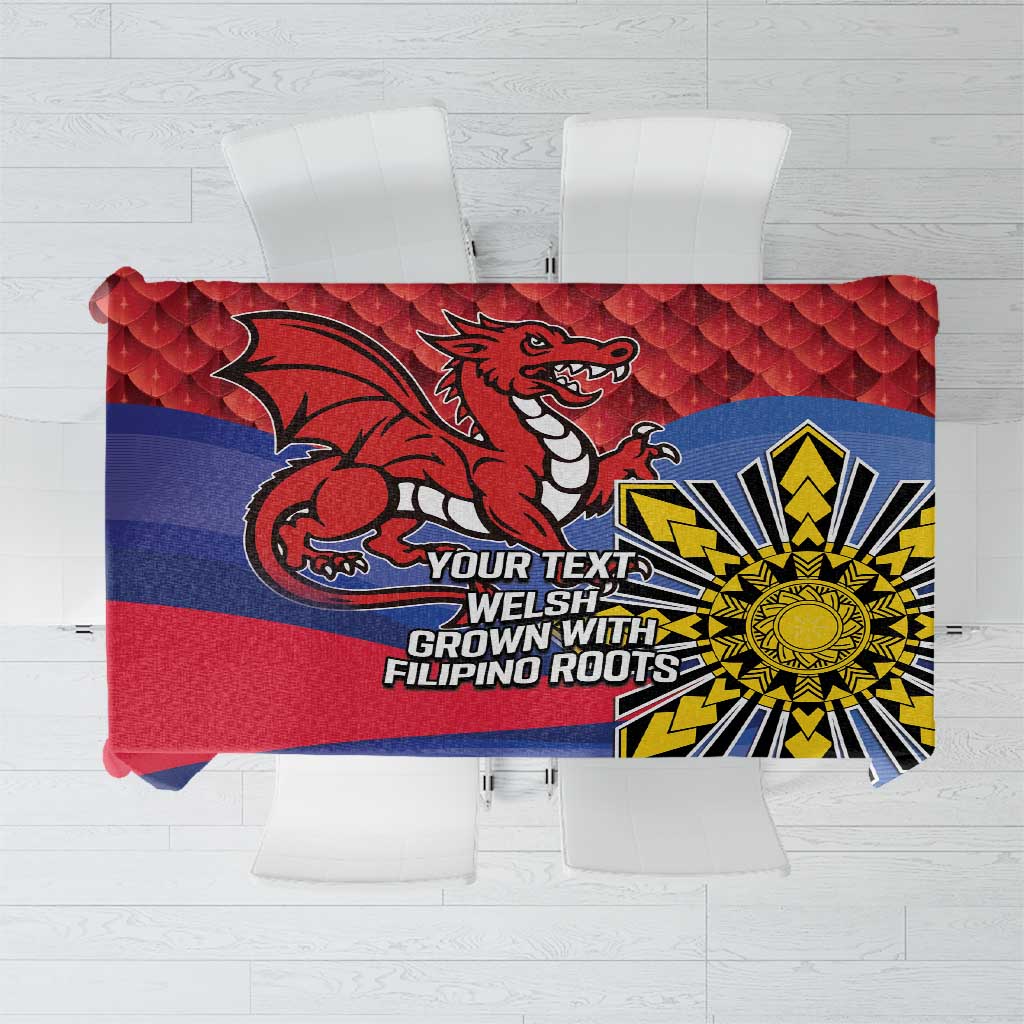 Personalized Welsh Grown With Filipino Roots Tablecloth