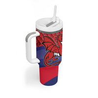 Personalized Welsh Grown With Filipino Roots Tumbler With Handle