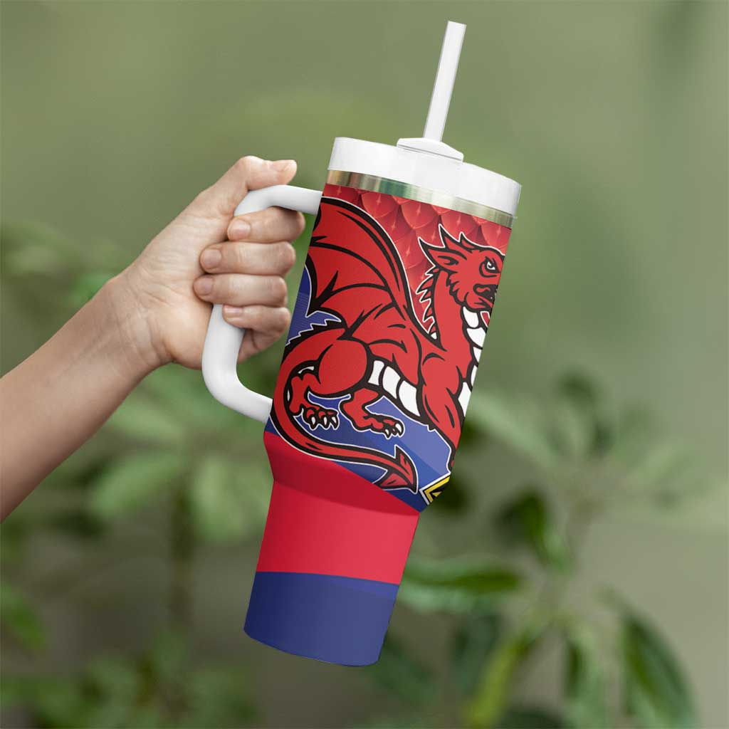 Personalized Welsh Grown With Filipino Roots Tumbler With Handle