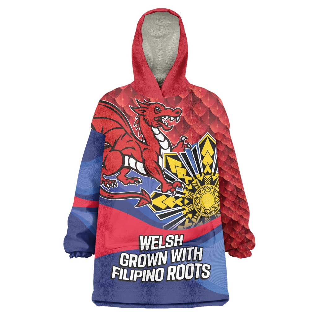 Personalized Welsh Grown With Filipino Roots Wearable Blanket Hoodie